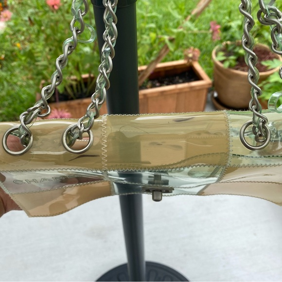 Chanel Clear Vinyl Ptachwork Naked Flap Translucent Bag - Picture 11 of 11